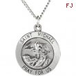 Sterling Silver 15.00 MM St.michael Medal