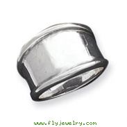 Sterling Silver 15mm Tapered Ring