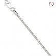 Sterling Silver 16 INCH Solid Diamond Cut Wheat Chain