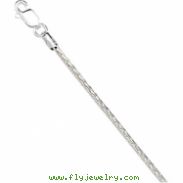 Sterling Silver 16 INCH Solid Diamond Cut Wheat Chain