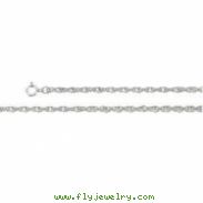 Sterling Silver 16 INCH Solid Rope Chain With Spring
