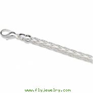 Sterling Silver 16 INCH Solid Wheat Chain