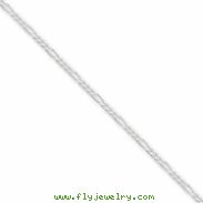 Sterling Silver 1.75mm Figaro Chain anklet