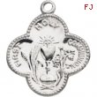 Sterling Silver 17.75 MM Polished FIRST HOLY COMMUNION MEDAL