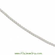 Sterling Silver 18 INCH Popcorn Chain With Spring Ring