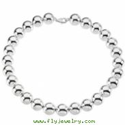 Sterling Silver 18.00 INCH 16.00 MM BEAD NECKLACE 16.00 Mm Bead Necklace