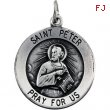 Sterling Silver 18.00 MM St. Peter Medal