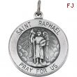 Sterling Silver 18.00 MM St. Raphael Medal