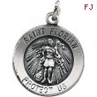 Sterling Silver 18.00 MM St.florian Medal