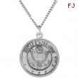 Sterling Silver 18.00MM;P;ST. CHRISTOPHER/US ARMY MEDAL St. Christopher/us Army Medal