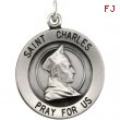 Sterling Silver 18.25 Rd St. Charles Pend Medal