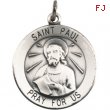Sterling Silver 18.5 Rd St Paul Pend Medal