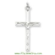 Sterling Silver 18K Gold Plated Crucifix Pendant