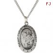 Sterling Silver 19.00X14.00 MM St. Christopher Medal