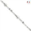 Sterling Silver 1mm Beaded Chain Anklet