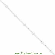 Sterling Silver 1mm Diamond-cut Beaded Chain