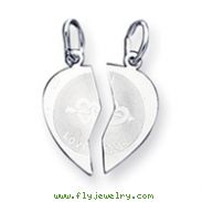 Sterling Silver 2-Piece I Love You Disc Charm