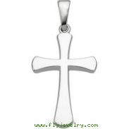 Sterling Silver 21.00X14.00 MM Polished CROSS PENDANT