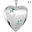 Sterling Silver 21.00X19.25 MM Polished MOM LOCKET WITH COLOR