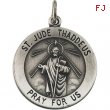 Sterling Silver 22.00 MM St. Jude Thaddeus Medal