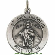 Sterling Silver 22.00 MM St. Jude Thaddeus Medal