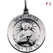 Sterling Silver 22.00 MM St. Peter Medal