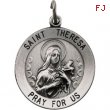 Sterling Silver 22.00 MM St. Theresa Medal