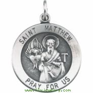 Sterling Silver 22.00 MM St.matthew Medal