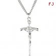 Sterling Silver 23.00X14.00 MM Polished PENDANT CRUCIFIX W/18