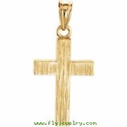 Sterling Silver 24.00X16.00 MM Polished CROSS PENDANT (WITHOUT EPOXY)