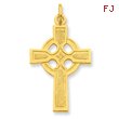 Sterling Silver 24K Gold Plated Celtic Cross Pendant