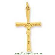 Sterling Silver 24K Gold Plated Crucifix Charm