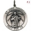 Sterling Silver 25.00 MM St. Jude Thaddeus Medal