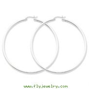 Sterling Silver 2.5mm Round Hoop Earrings