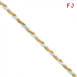 Sterling Silver 2.5mm Yellow Rope Chain