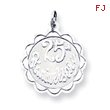Sterling Silver 25th Anniversary Disc Charm