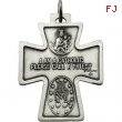 Sterling Silver 28.00X23.50 MM Cross 4-way Medal