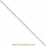 Sterling Silver 2.80mm Wide Curb Chain anklet