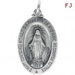 Sterling Silver 28.50X17.50 MM,MIRACULOUS MEDAL Miraculous Medal W/out Chain