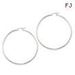 Sterling Silver 2mm Diamond Cut Hoop Earrings