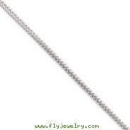 Sterling Silver 2mm Diamond-cut Round Franco Chain bracelet