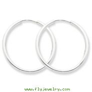 Sterling Silver 2mm Hoop Earrings