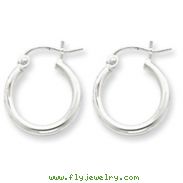 Sterling Silver 2mm Round Hoop Earrings