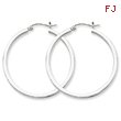 Sterling Silver 2mm Square Tube Hoop Earrings