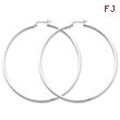 Sterling Silver 2mm Square Tube Hoop Earrings