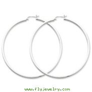 Sterling Silver 2mm Square Tube Hoop Earrings