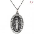 Sterling Silver 30.00X20.00 MM Miraculous Medal