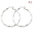 Sterling Silver 3.00mm Twisted Hoop Earrings