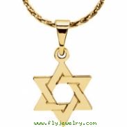 Sterling Silver 32.00X26.00 MM Polished STAR OF DAVID PENDANT