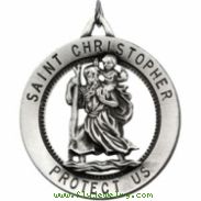 Sterling Silver 32.50 Rd St. Christopher Pend Medal